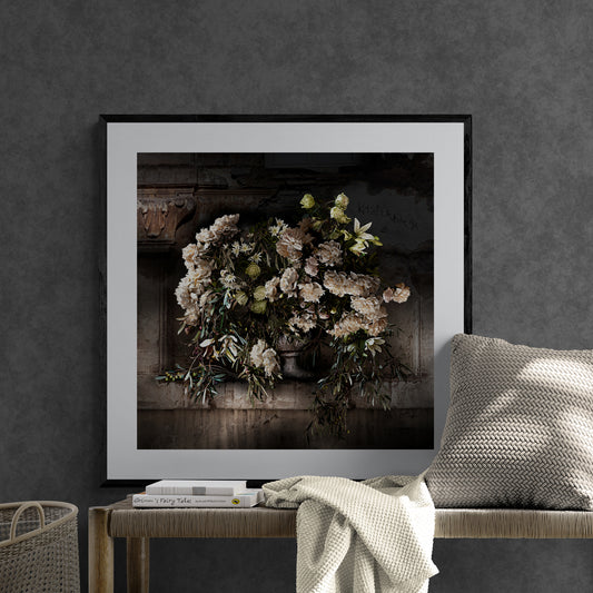 Olives and Peony Framed Art Print